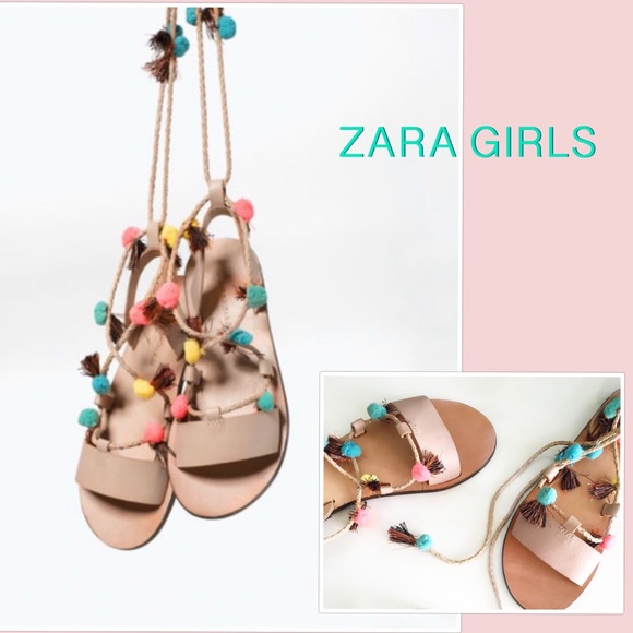 pom pom sandals zara